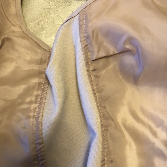 ALIA QUILTED VEST BEIGE SIZE 12P LIGHT FULLZIP 2 POCKET VERY GOOD CONDITION #016 - Picture 9 of 14